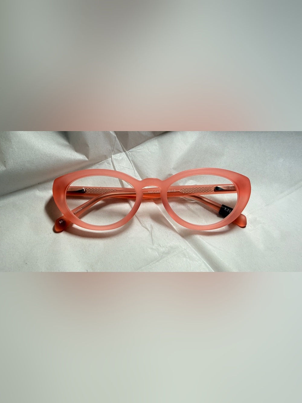 Eyebobs Fat Cat Reading Glasses +1.75 - Milky Matte Pink